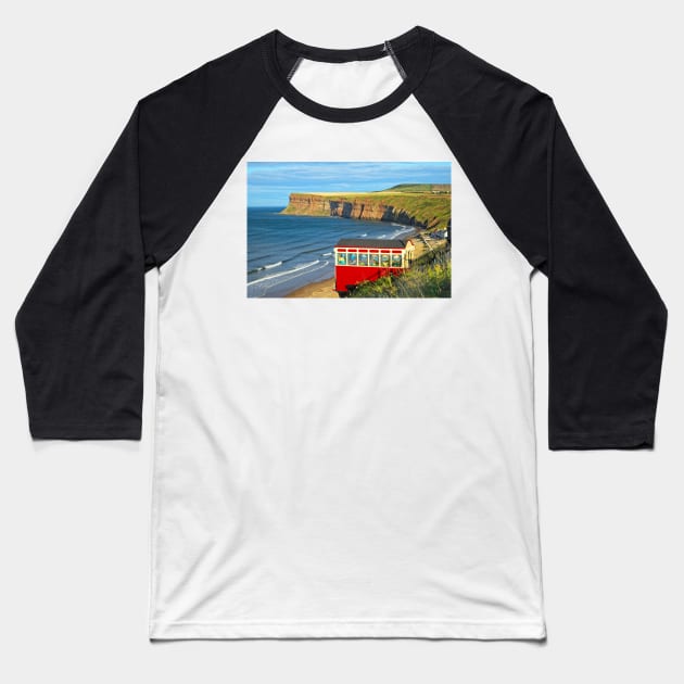 Saltburn by the Sea Baseball T-Shirt by MartynUK